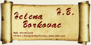 Helena Borkovac vizit kartica